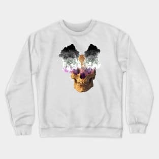 Subtle Ace Flag Halloween Skull Crewneck Sweatshirt